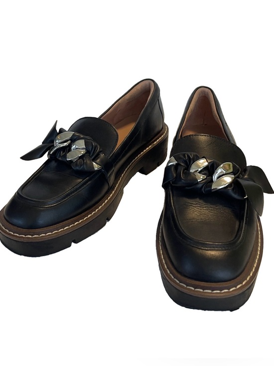 Nordstrom Shoes - Nordstrom Loafers Chunky Platform Leather Size 7 Silver Chain Hardware